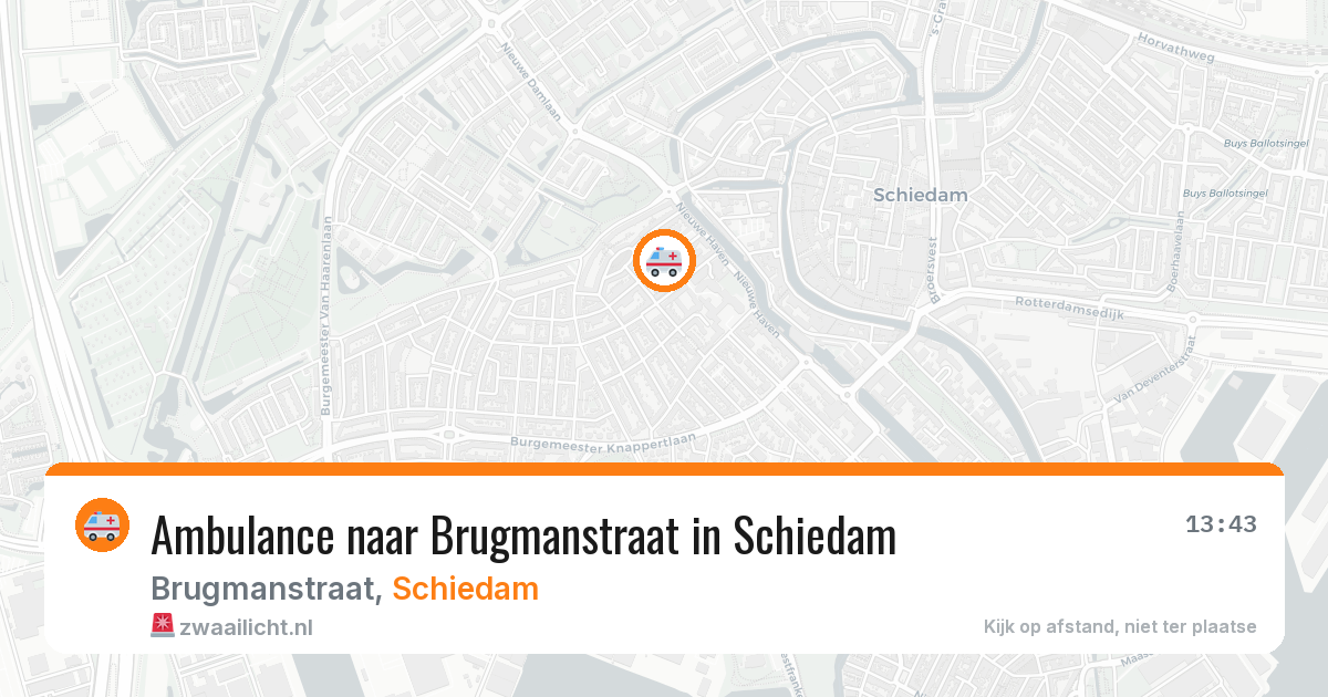 Ambulance naar Brugmanstraat in Schiedam — 27 jun 2026