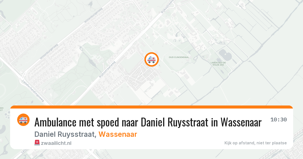 Ambulance met spoed naar Daniel Ruysstraat in Wassenaar — 31 mei 2026