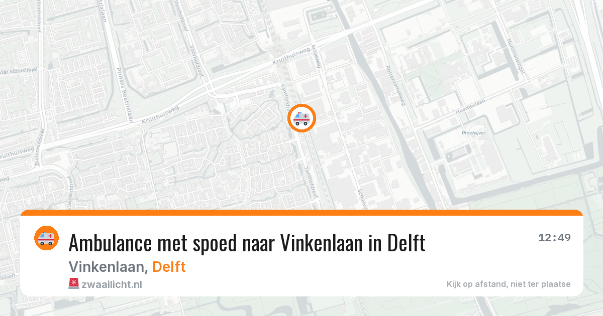 Ambulance met spoed naar Vinkenlaan in Delft — 27 apr 2026