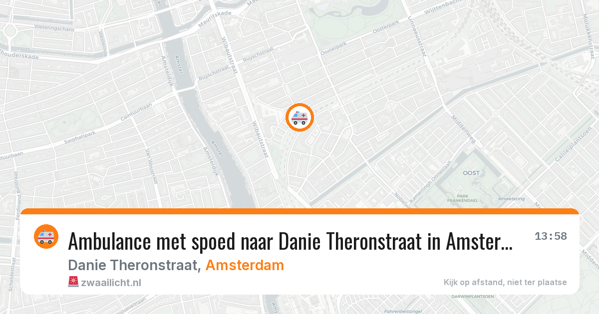Ambulance met spoed naar Danie Theronstraat in Amsterdam — 29 jun 2026