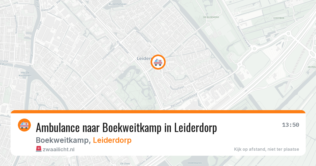 Ambulance naar Boekweitkamp in Leiderdorp — 31 jul 2026