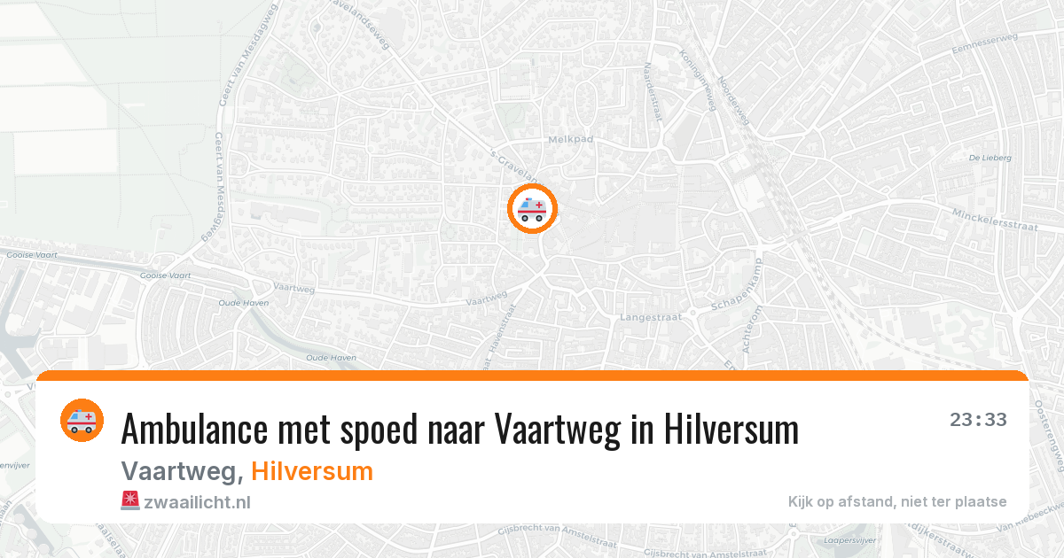 Ambulance met spoed naar Vaartweg in Hilversum — 11 jun 2026