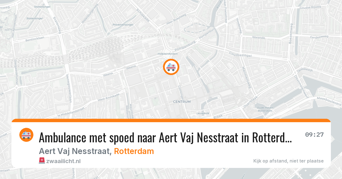 Ambulance met spoed naar Aert Vaj Nesstraat in Rotterdam — 29 jun 2026