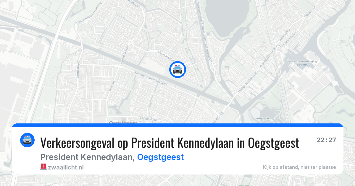 Verkeersongeval op President Kennedylaan in Oegstgeest — 27 mei 2026