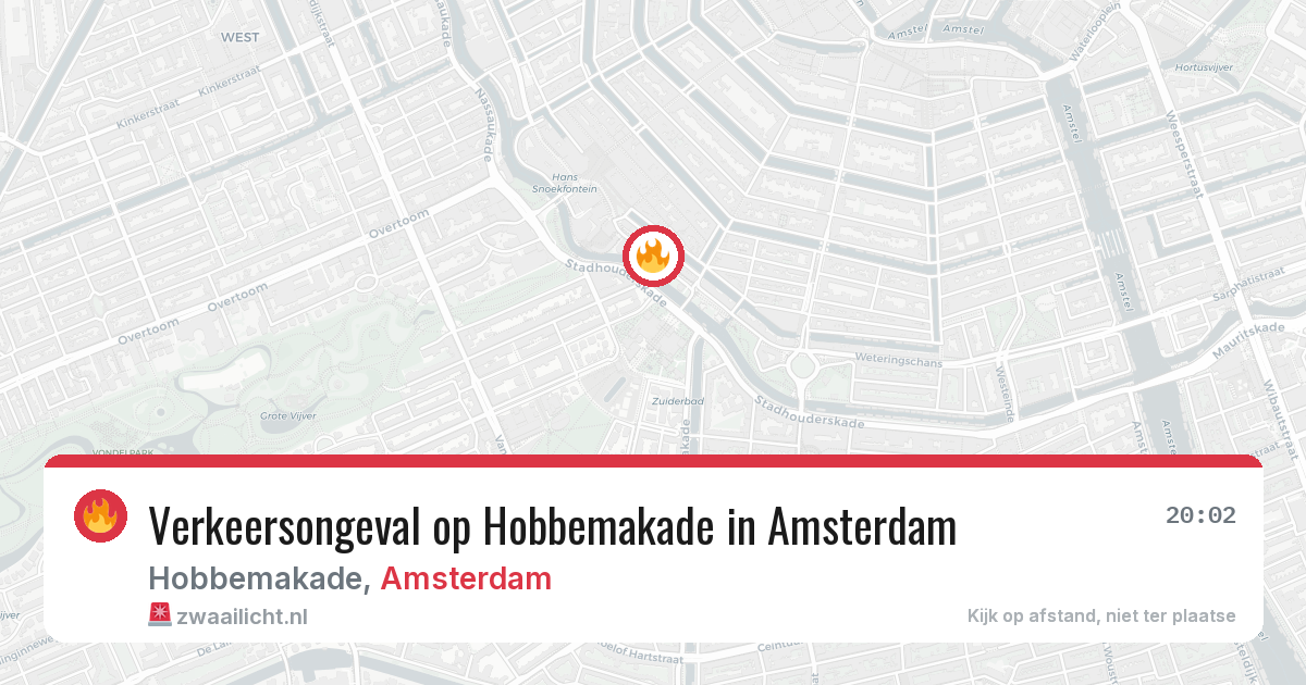 Verkeersongeval op Hobbemakade in Amsterdam — 18 mei 2026