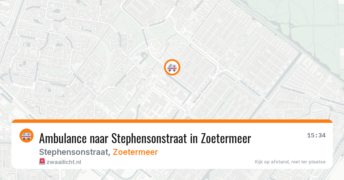 Ambulance naar Stephensonstraat in Zoetermeer — 3 jul 2026
