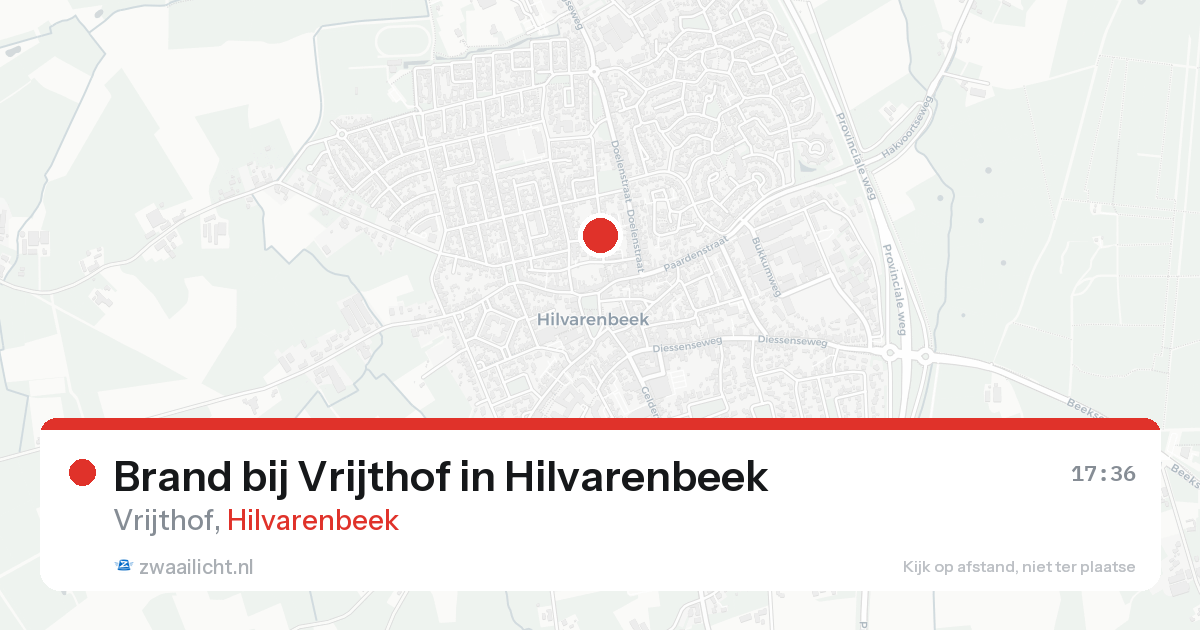 Brand bij Vrijthof in Hilvarenbeek — 24 aug 2026