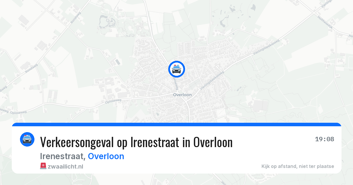 Verkeersongeval op Irenestraat in Overloon — 9 jun 2026