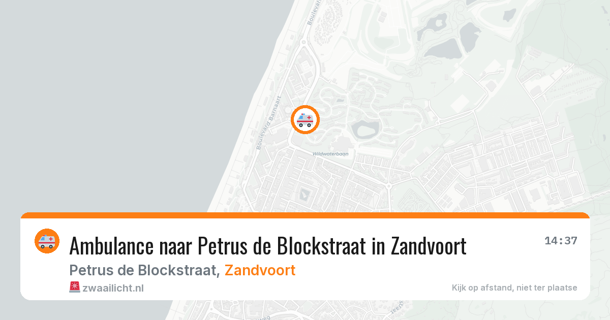 Ambulance naar Petrus de Blockstraat in Zandvoort — 4 apr 2026
