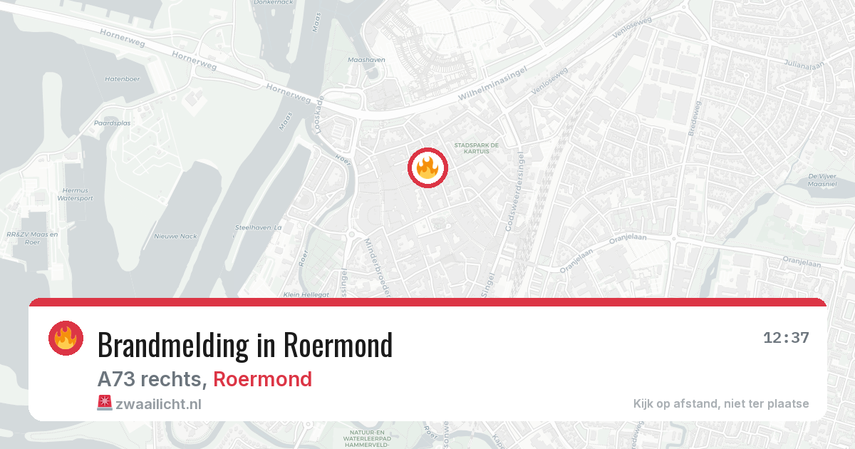 Brandmelding in Roermond — 14 mrt 2026