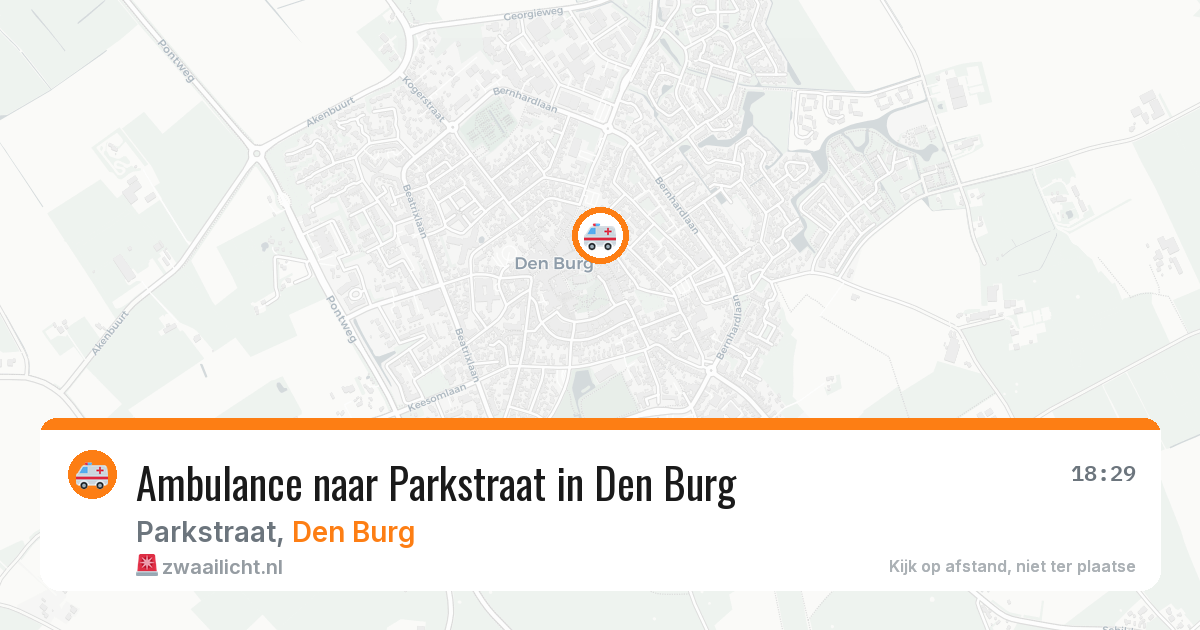Ambulance naar Parkstraat in Den Burg — 1 jul 2026