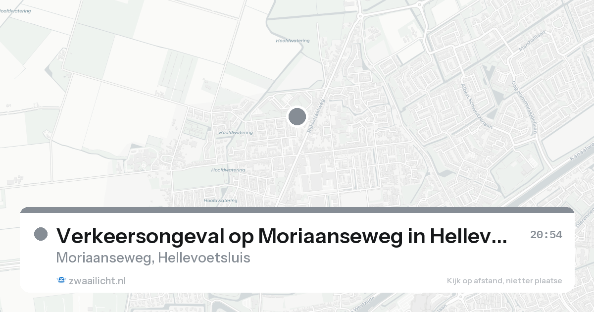 Verkeersongeval op Moriaanseweg in Hellevoetsluis — 30 jan 2026