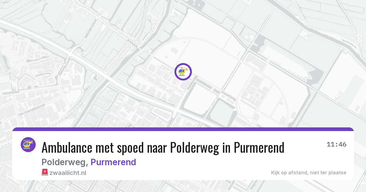 Ambulance met spoed naar Polderweg in Purmerend — 24 apr 2026