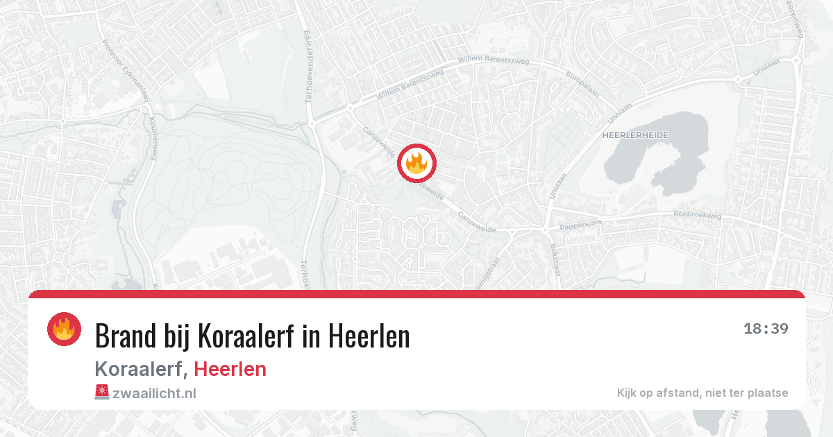 Brand bij Koraalerf in Heerlen — 28 jun 2026