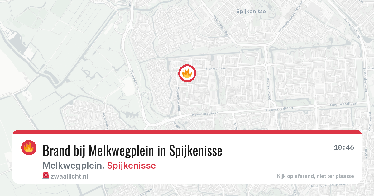Brand bij Melkwegplein in Spijkenisse — 3 jun 2026