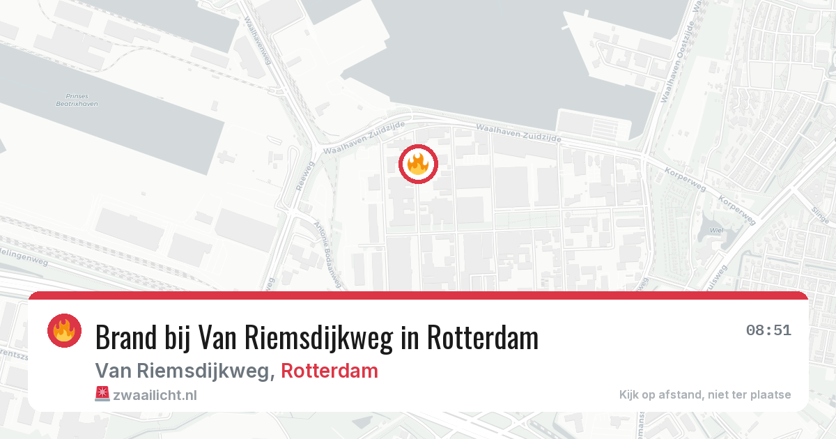 Brand bij Van Riemsdijkweg in Rotterdam — 29 jul 2026