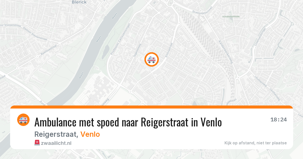 Ambulance met spoed naar Reigerstraat in Venlo — 21 mei 2026