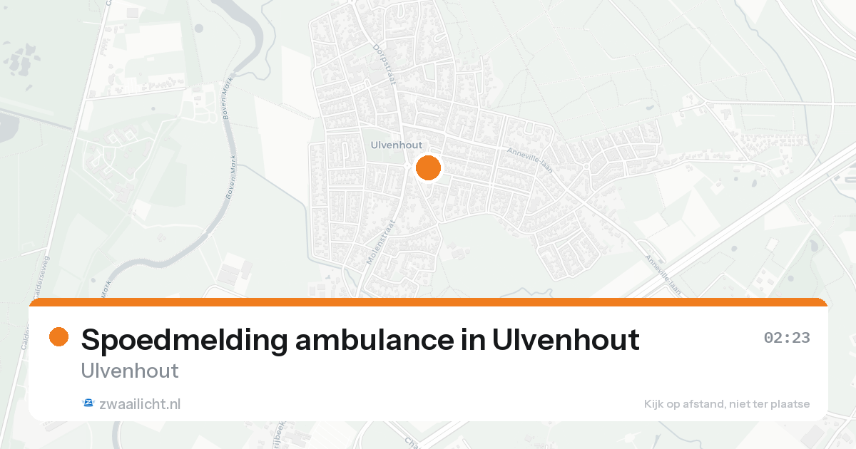 Spoedmelding ambulance in Ulvenhout — 16 aug 2026