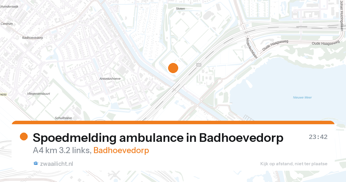 Spoedmelding ambulance in Badhoevedorp — 26 aug 2026