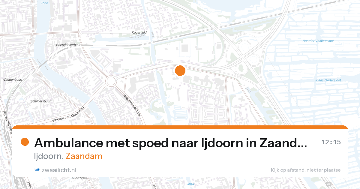 Ambulance met spoed naar Ijdoorn in Zaandam — 10 jun 2026