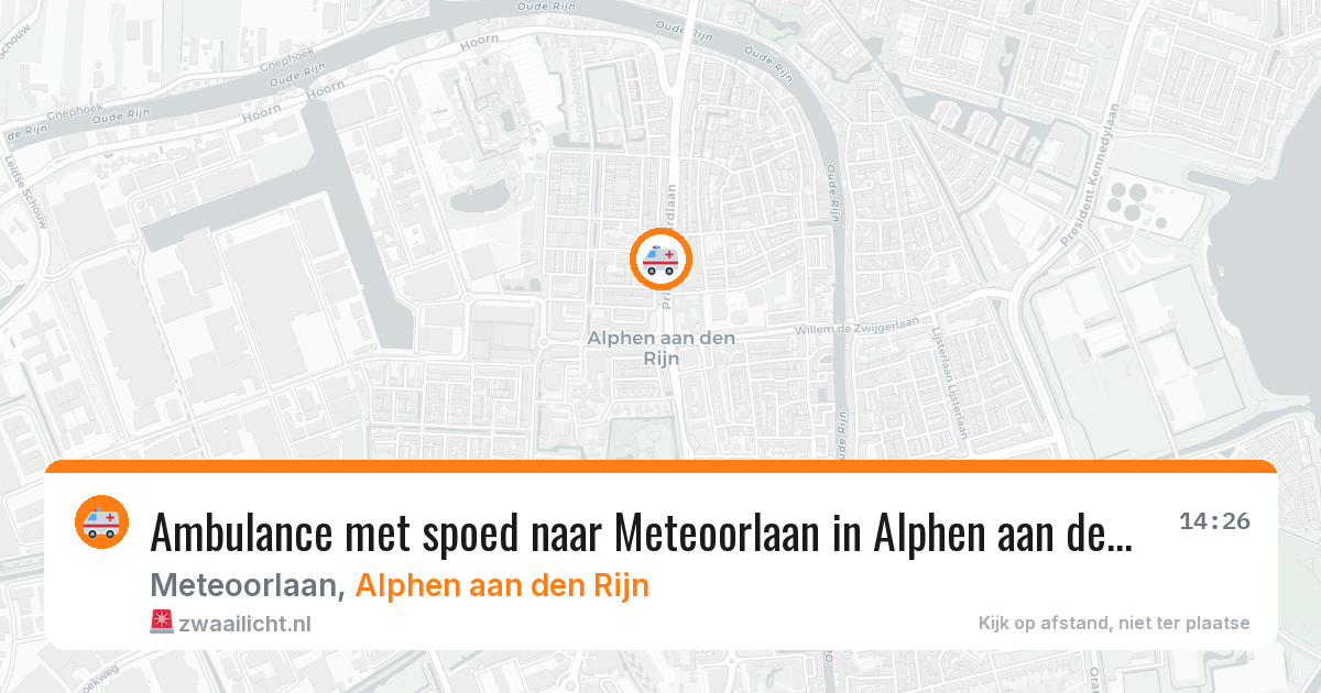 Ambulance met spoed naar Meteoorlaan in Alphen aan den Rijn — 24 jan 2026