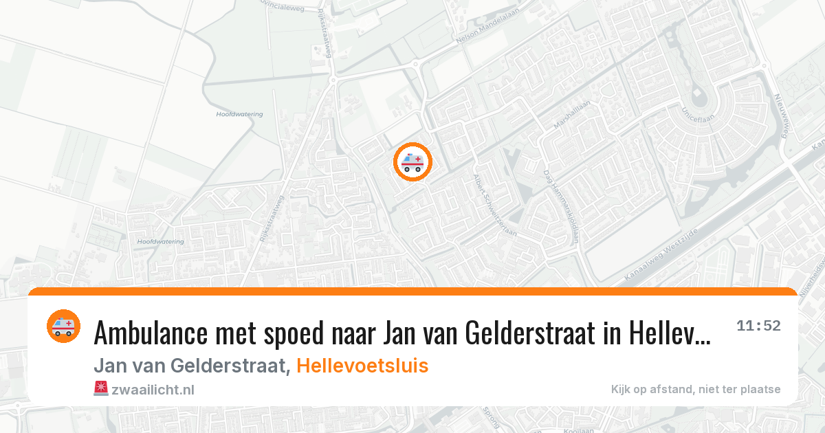 Ambulance met spoed naar Jan van Gelderstraat in Hellevoetsluis — 24 jul 2026