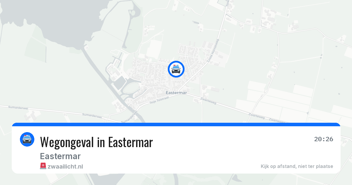 Wegongeval in Eastermar — 25 mrt 2026
