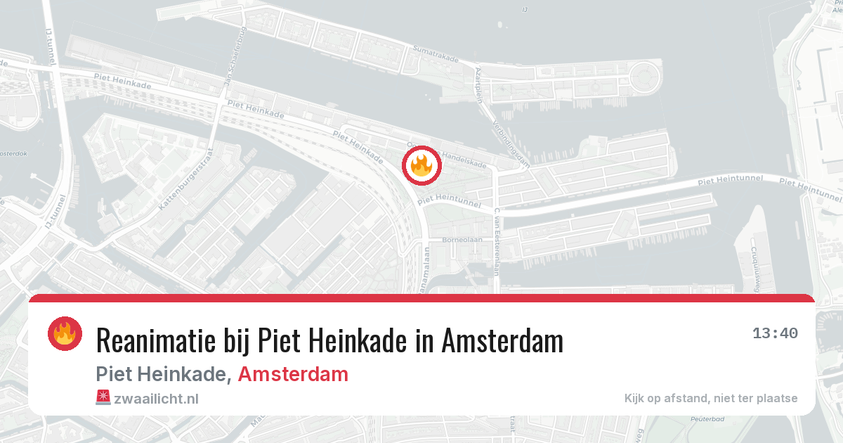 Reanimatie bij Piet Heinkade in Amsterdam — 5 mei 2026