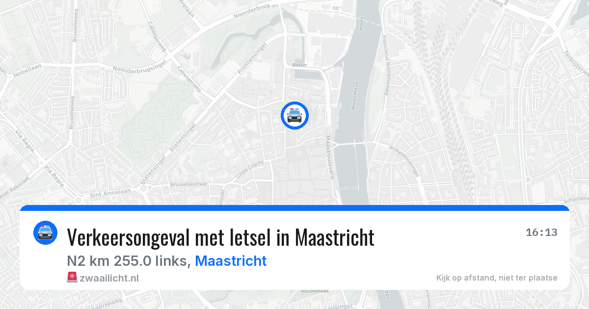 Verkeersongeval met letsel in Maastricht — 30 apr 2026