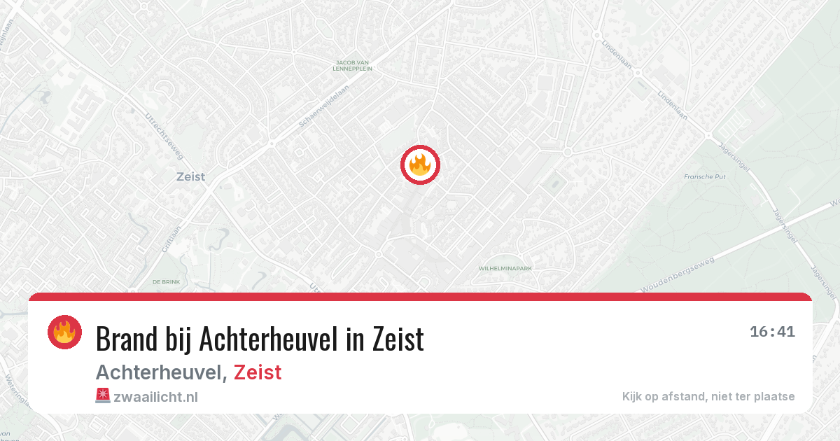 Brand bij Achterheuvel in Zeist — 23 mei 2026