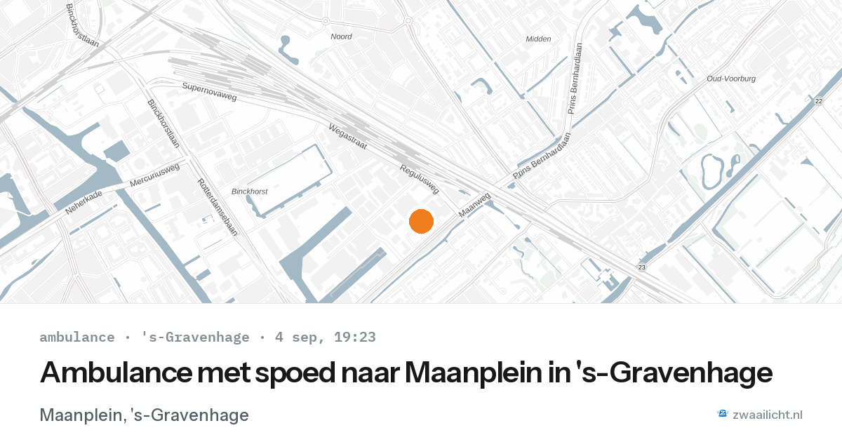 Ambulance met spoed naar Maanplein in 's-Gravenhage — 4 sep 2026