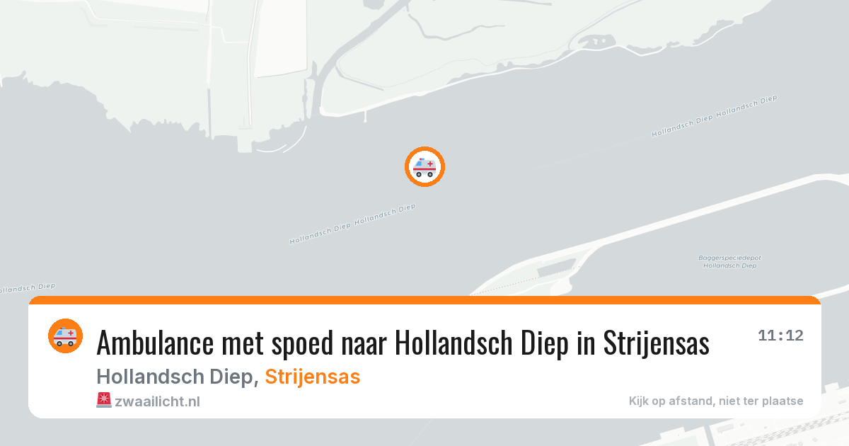 Ambulance met spoed naar Hollandsch Diep in Strijensas — 9 aug 2026