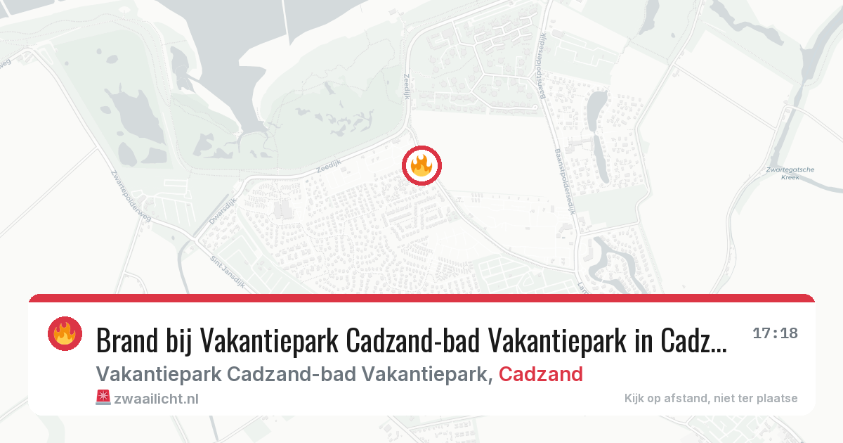 Brand bij Vakantiepark Cadzand-bad Vakantiepark in Cadzand — 13 apr 2026