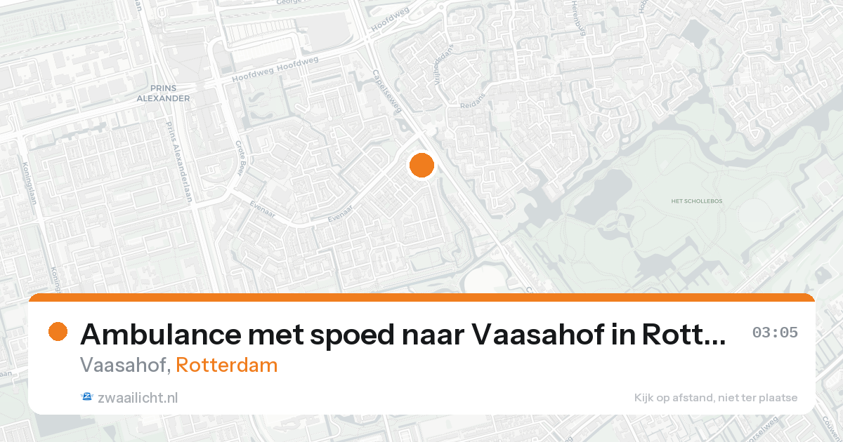 Ambulance met spoed naar Vaasahof in Rotterdam — 17 aug 2026