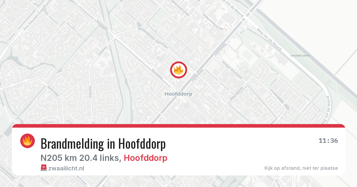 Brandmelding in Hoofddorp — 24 jun 2026