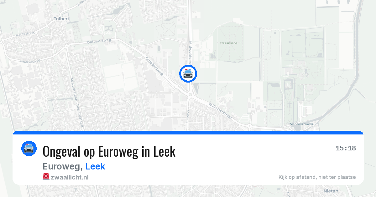 Ongeval op Euroweg in Leek — 30 mei 2026