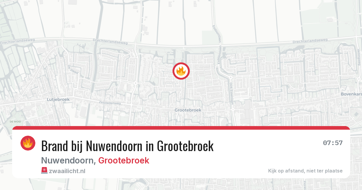 Brand bij Nuwendoorn in Grootebroek — 20 jun 2026