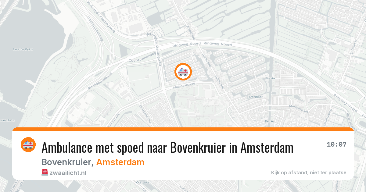Ambulance met spoed naar Bovenkruier in Amsterdam — 7 aug 2026