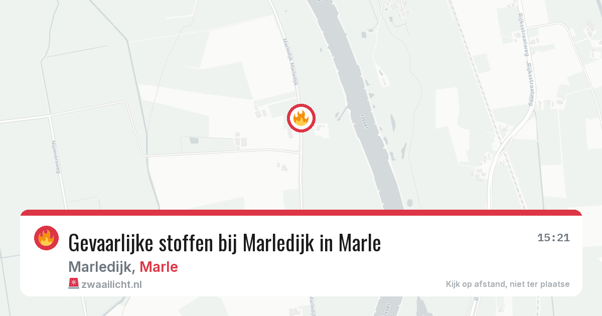 Gevaarlijke stoffen bij Marledijk in Marle — 18 mei 2026