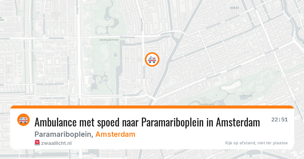 Ambulance met spoed naar Paramariboplein in Amsterdam — 2 jun 2026