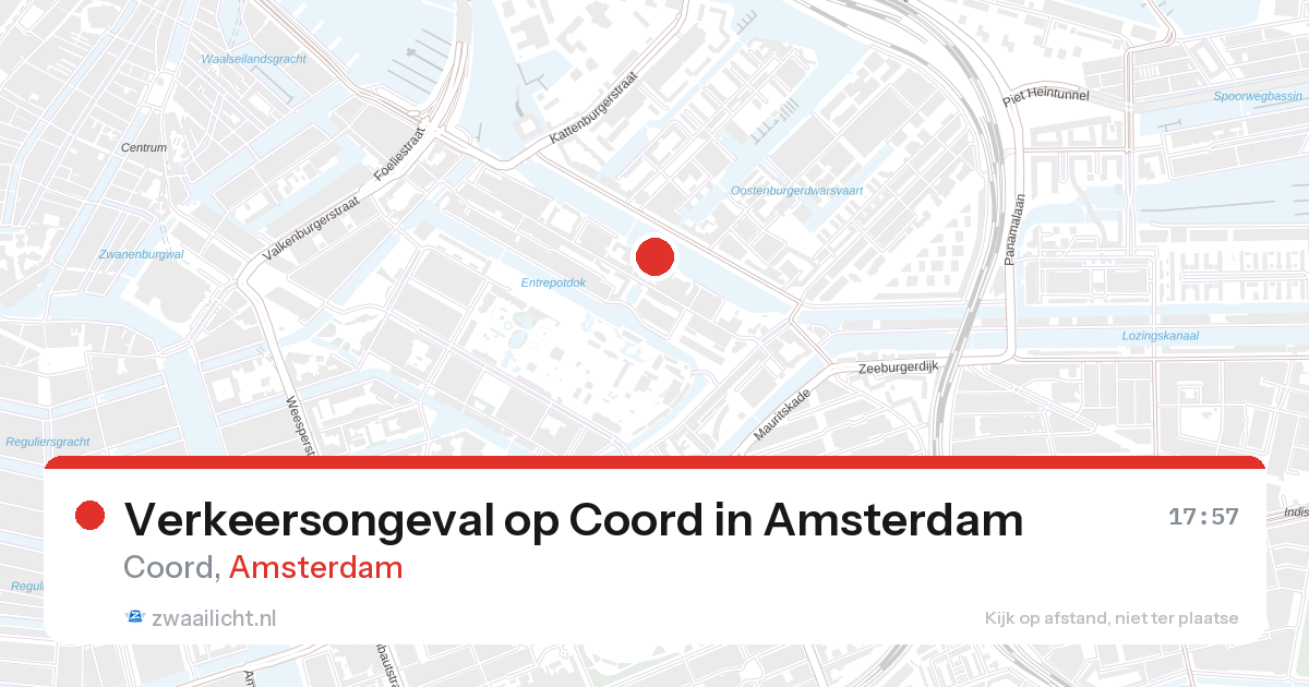 Verkeersongeval op Coord in Amsterdam — 27 aug 2026