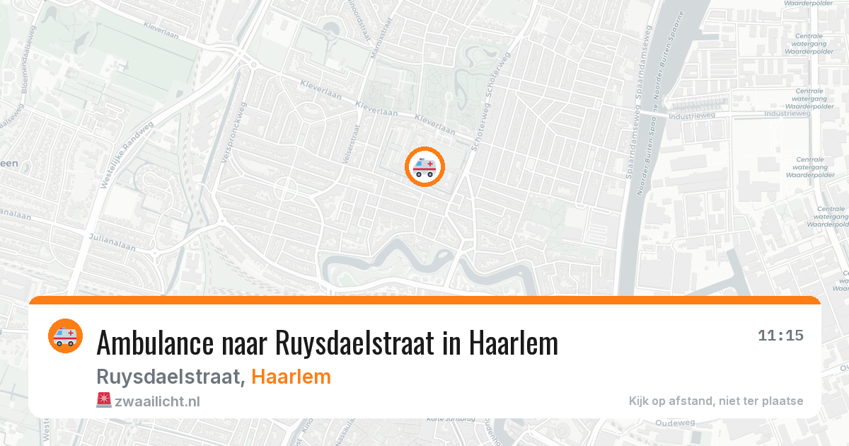 Ambulance naar Ruysdaelstraat in Haarlem — 6 aug 2026