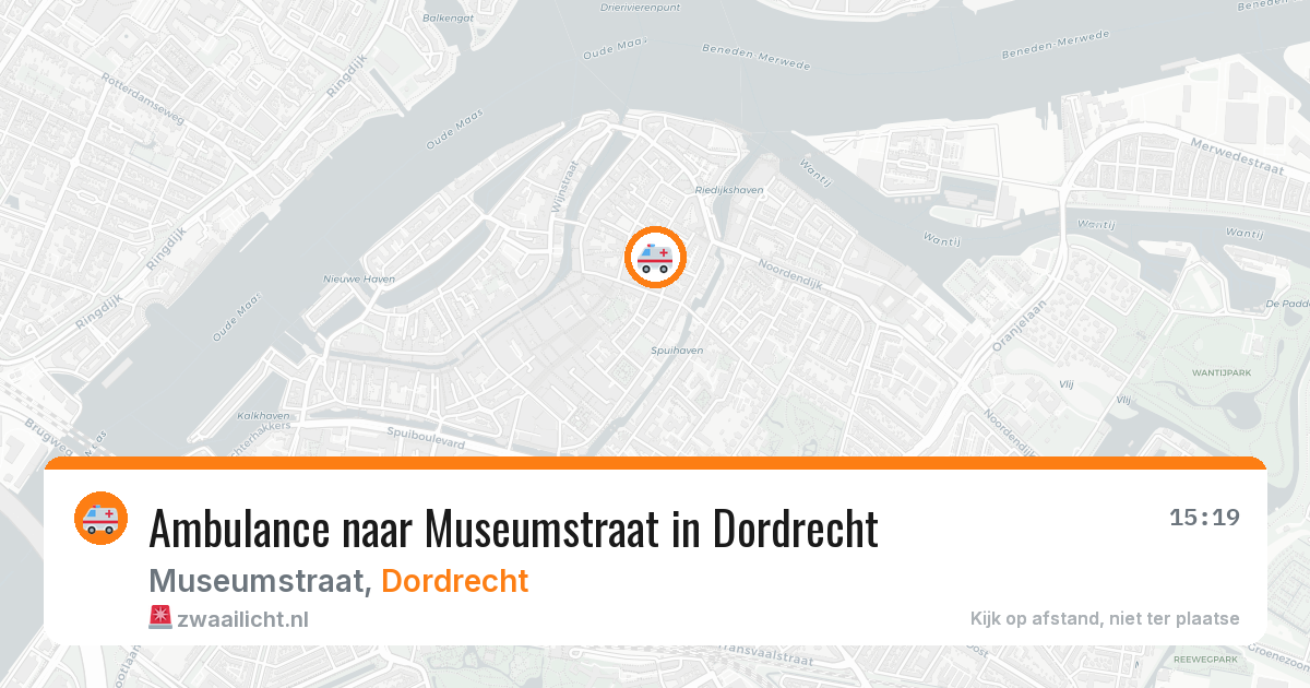Ambulance naar Museumstraat in Dordrecht — 7 mei 2026