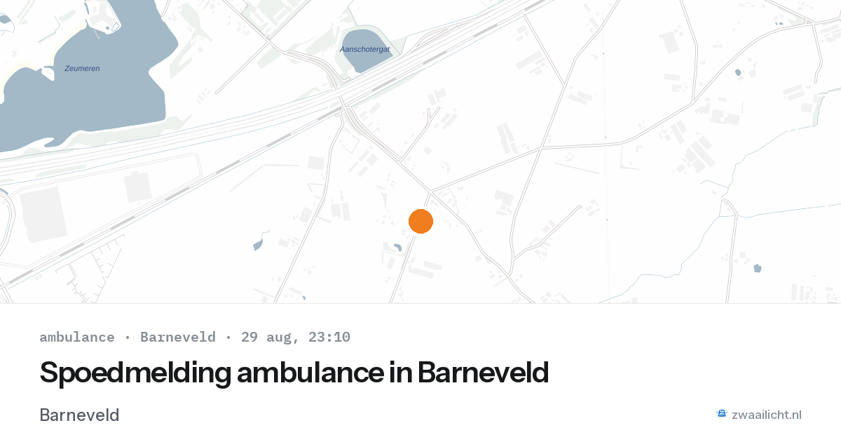 Spoedmelding ambulance in Barneveld — 29 aug 2026