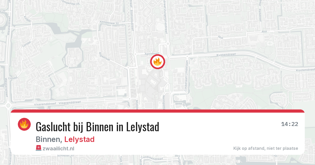Gaslucht bij Binnen in Lelystad — 21 apr 2026