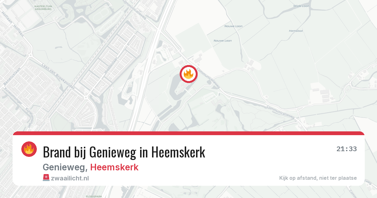 Brand bij Genieweg in Heemskerk — 4 aug 2026