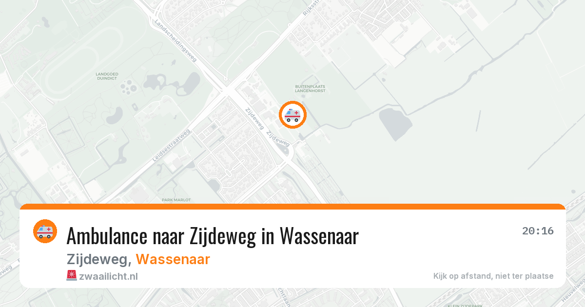 Ambulance naar Zijdeweg in Wassenaar — 13 mrt 2026
