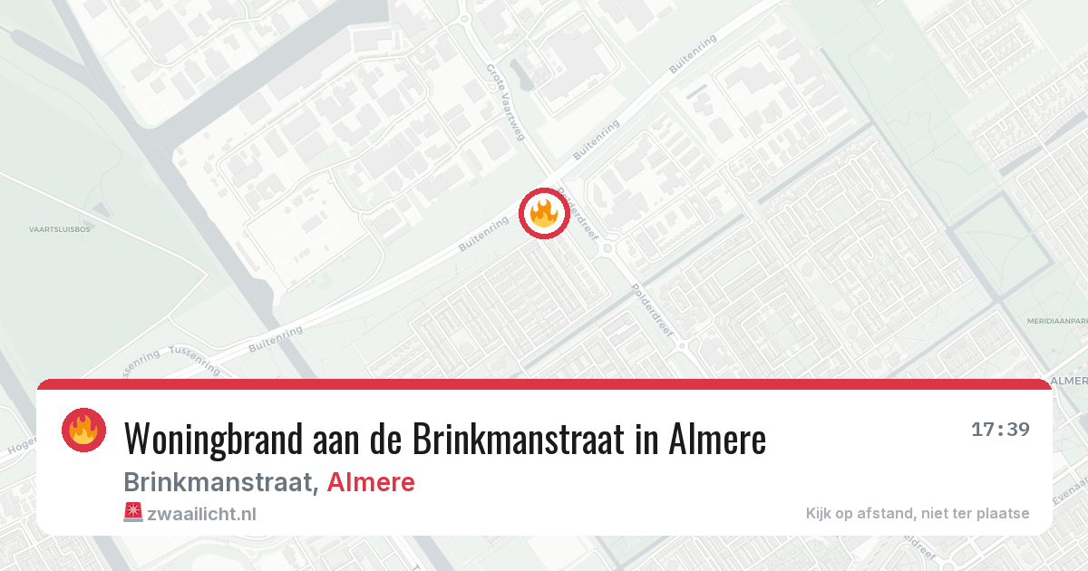 Woningbrand aan de Brinkmanstraat in Almere — 1 apr 2026