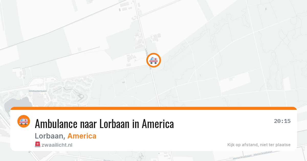 Ambulance naar Lorbaan in America — 24 jun 2026