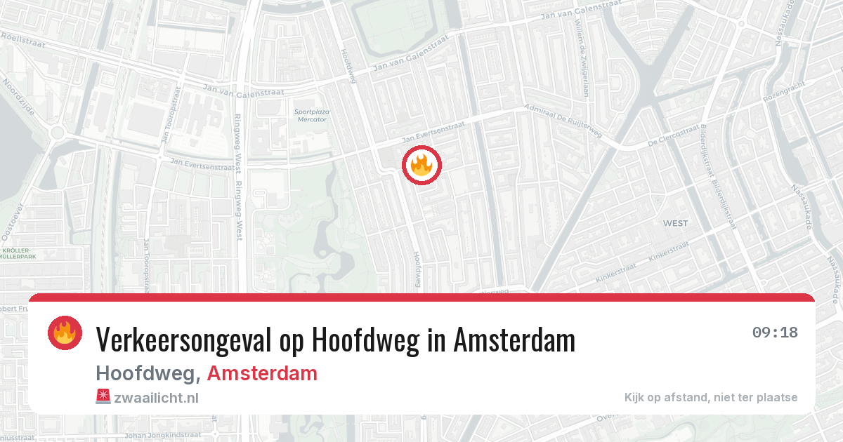 Verkeersongeval op Hoofdweg in Amsterdam — 7 apr 2026